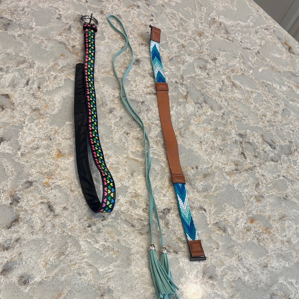 Colorful Youth Belt Lot of 3